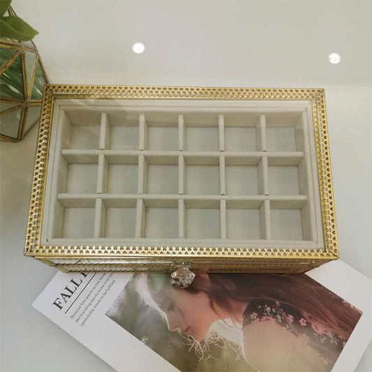 Gold and Clear Nail Supply Storage