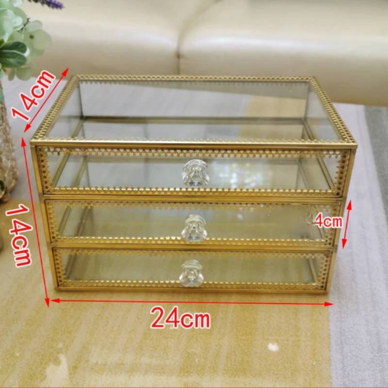 Gold and Clear Nail Supply Storage